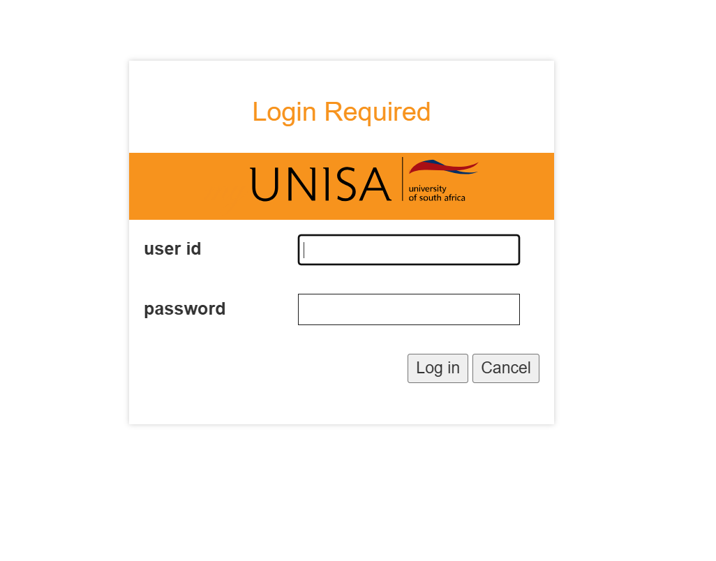 myUnisa Admin Login
